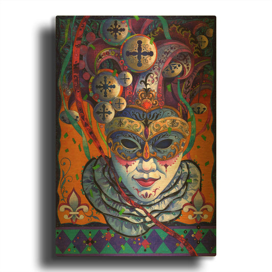 'Carnival' By David Galchutt Gold Metal Wall Art
