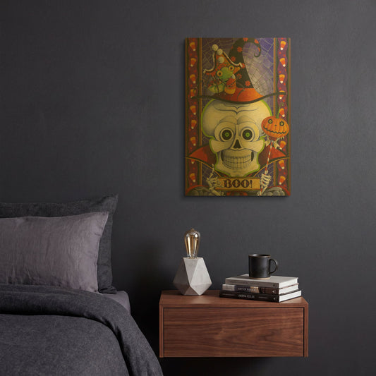 'Boo!' By David Galchutt Gold Metal Wall Art