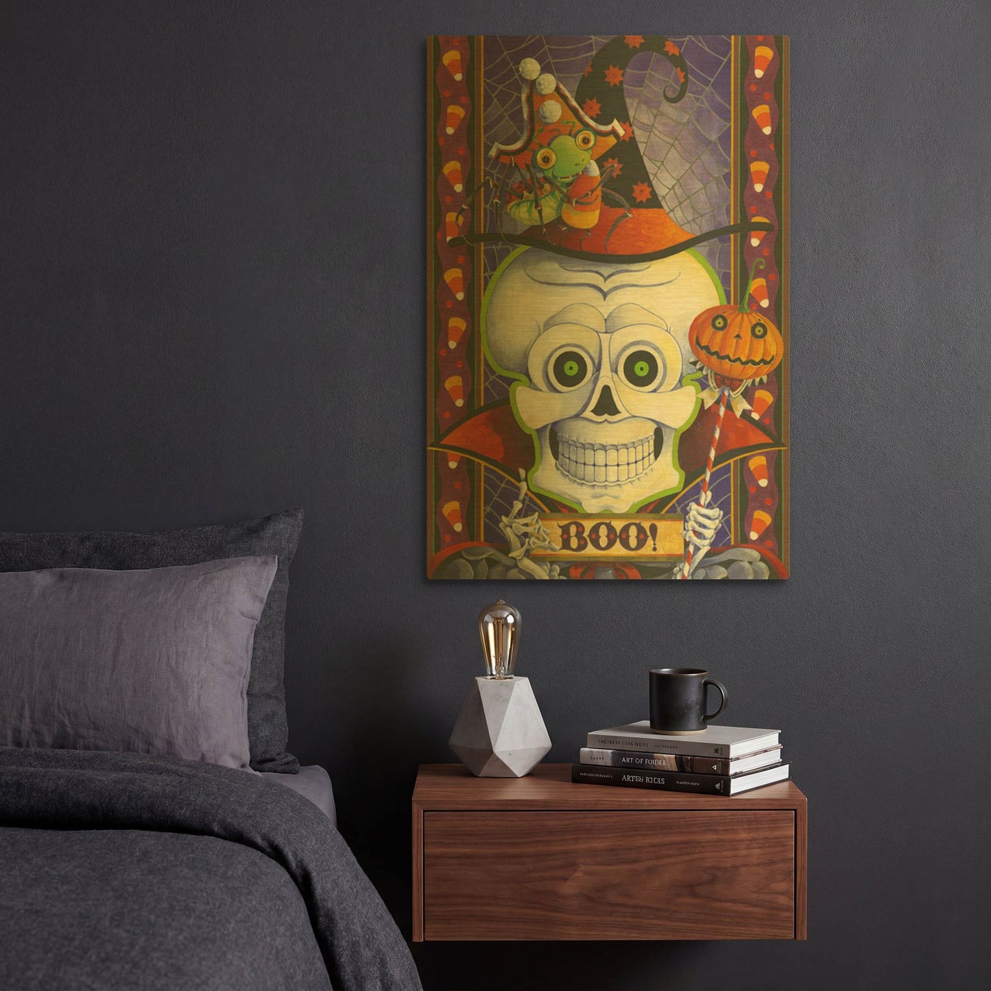 'Boo!' By David Galchutt Gold Metal Wall Art