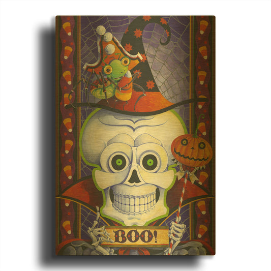 'Boo!' By David Galchutt Gold Metal Wall Art