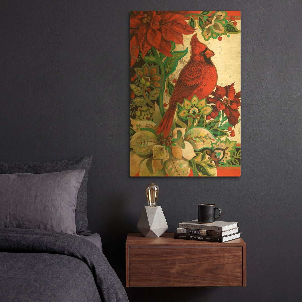 'The Winter Roost' By David Galchutt Gold Metal Wall Art