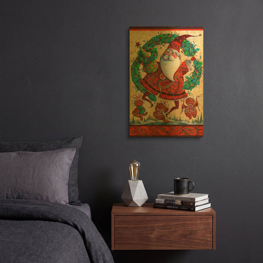 'Frolic' By David Galchutt Gold Metal Wall Art