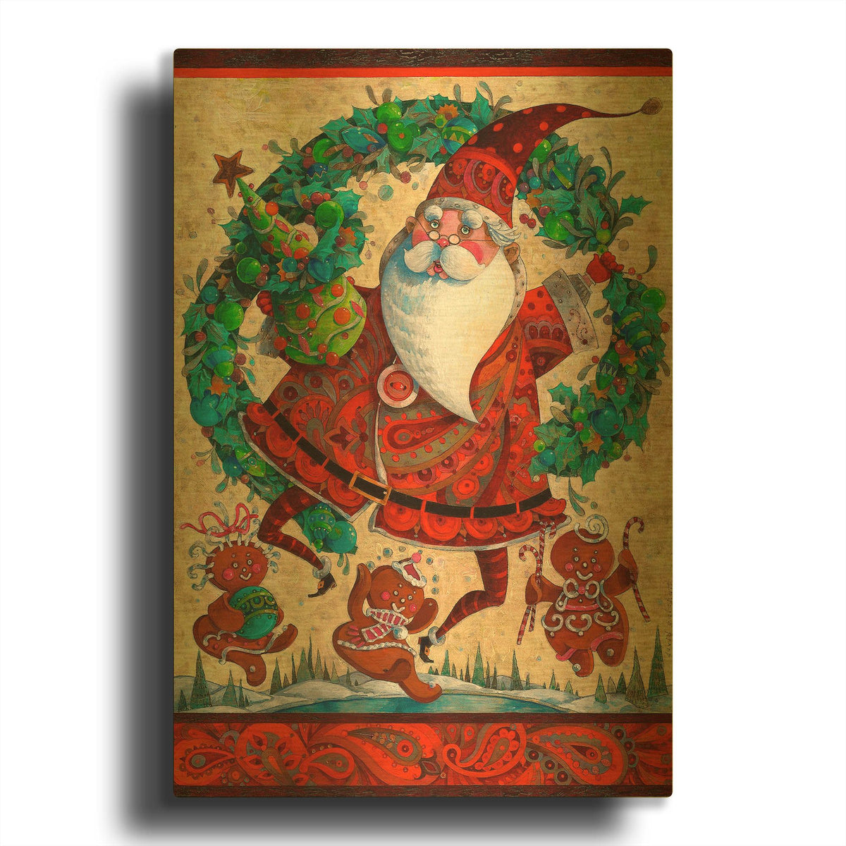 'Frolic' By David Galchutt Gold Metal Wall Art