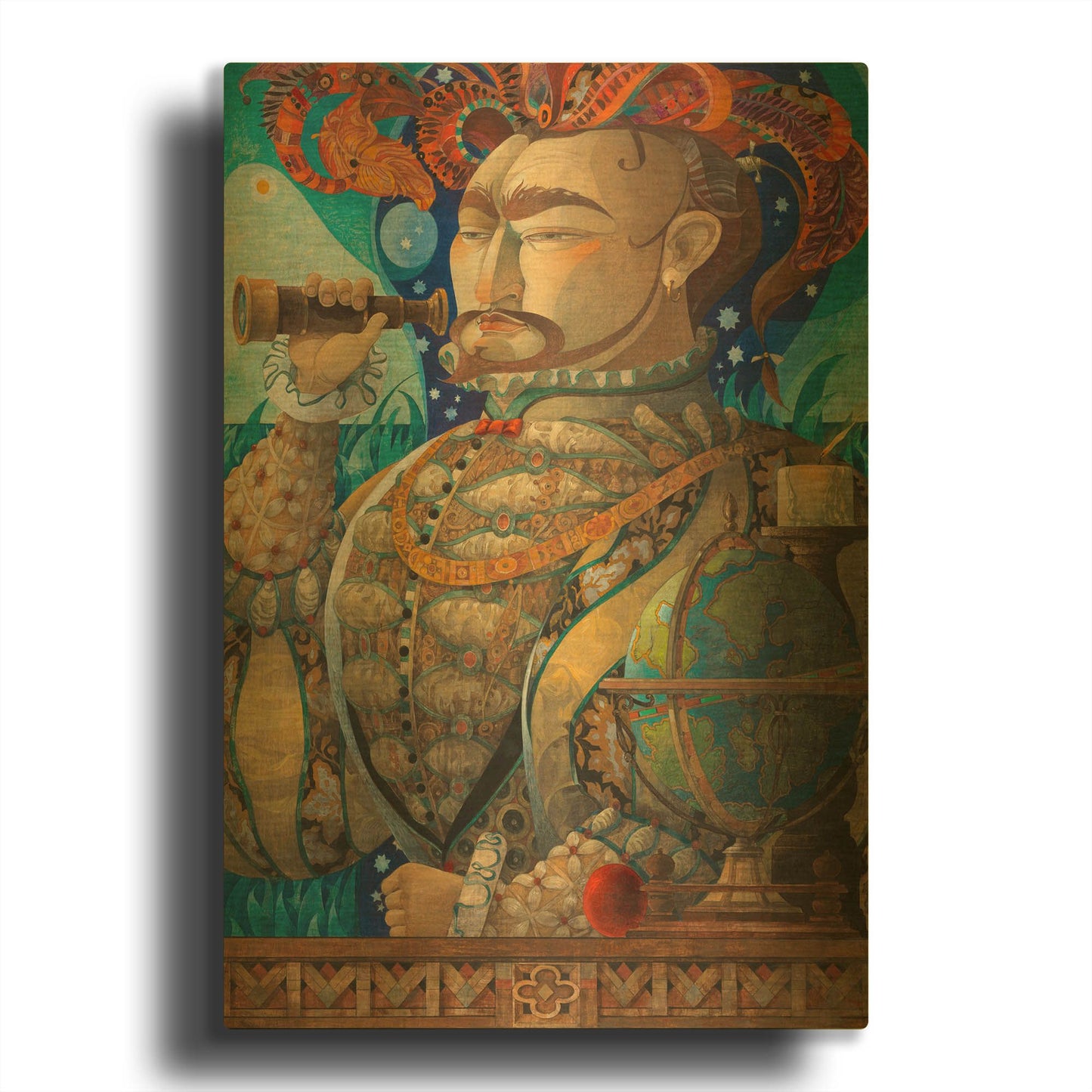 'Adrift' By David Galchutt Gold Metal Wall Art