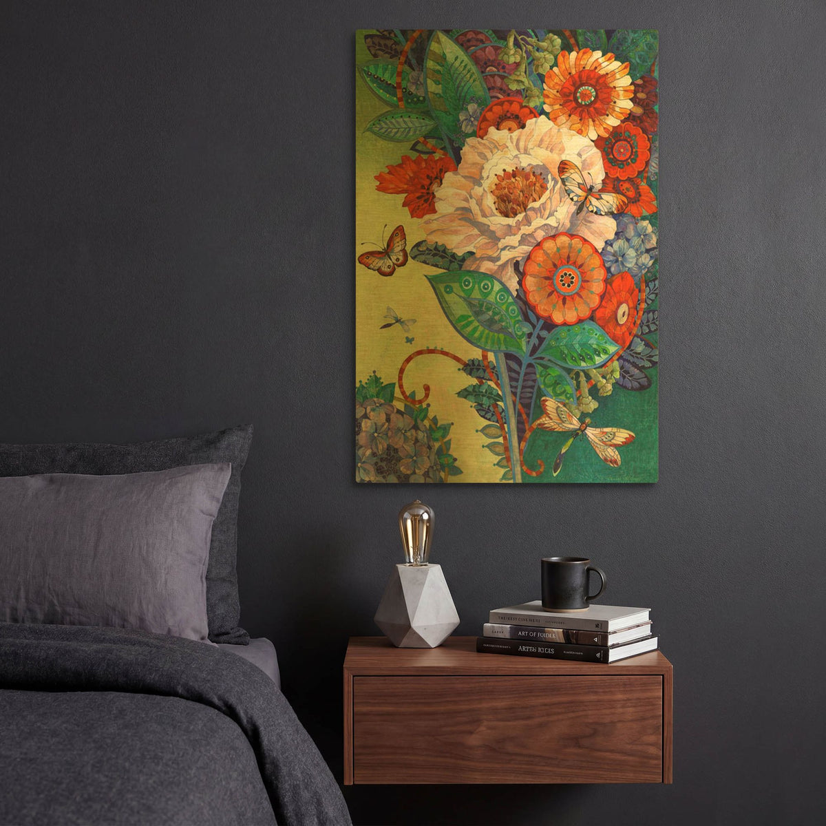 'The Mixed Bouquet' By David Galchutt Gold Metal Wall Art
