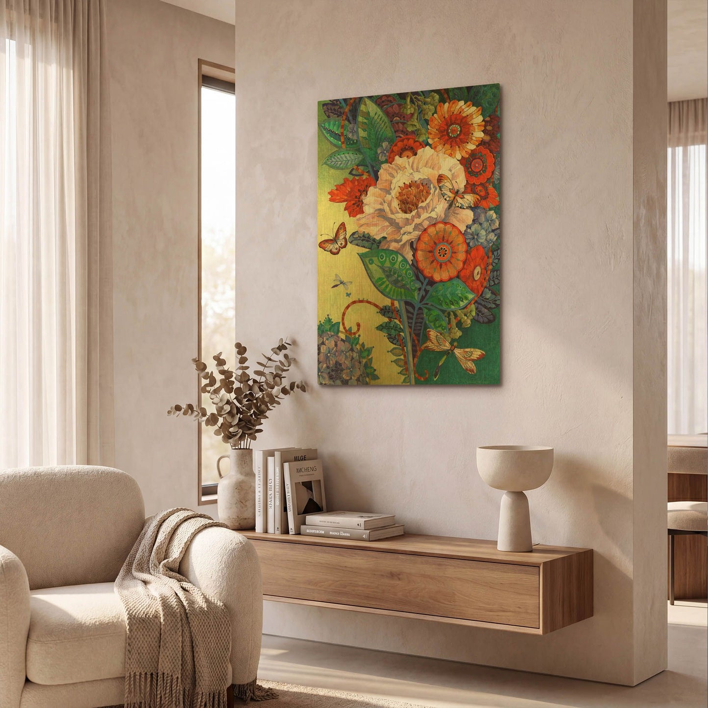 'The Mixed Bouquet' By David Galchutt Gold Metal Wall Art