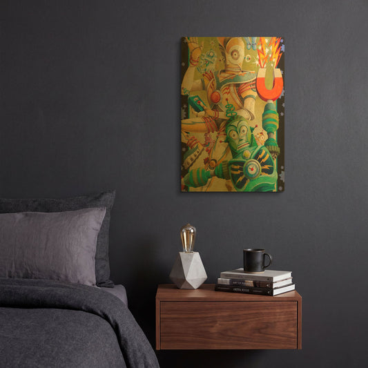 'Revolt' By David Galchutt Gold Metal Wall Art