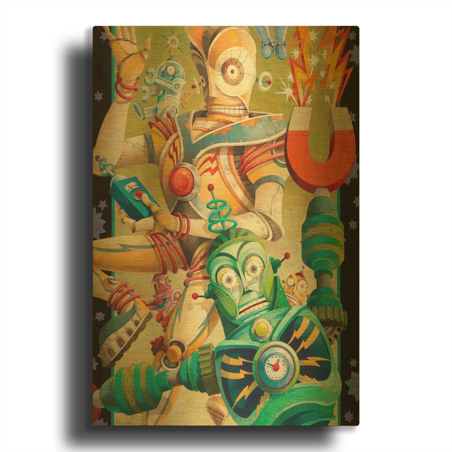 'Revolt' By David Galchutt Gold Metal Wall Art