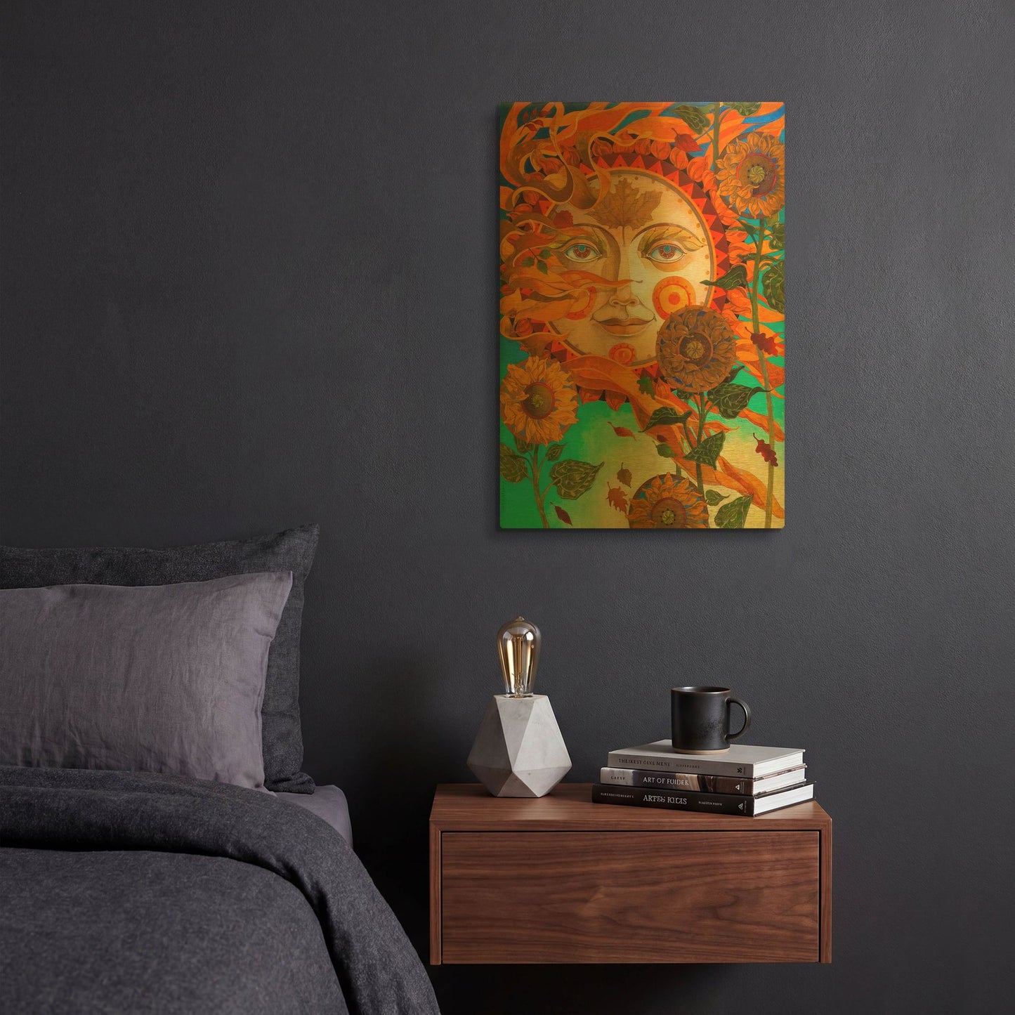 'Autumn Sun' By David Galchutt Gold Metal Wall Art