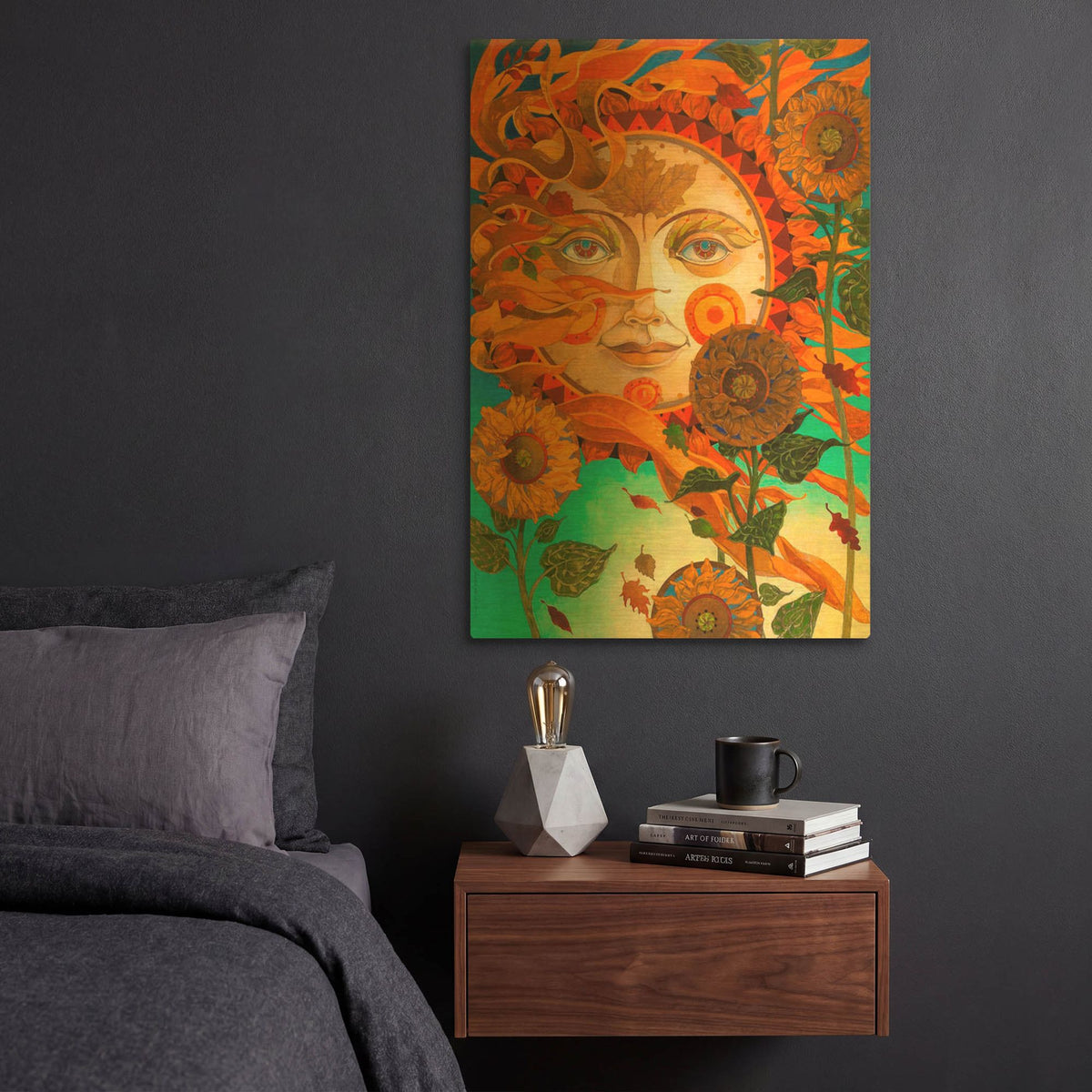 'Autumn Sun' By David Galchutt Gold Metal Wall Art