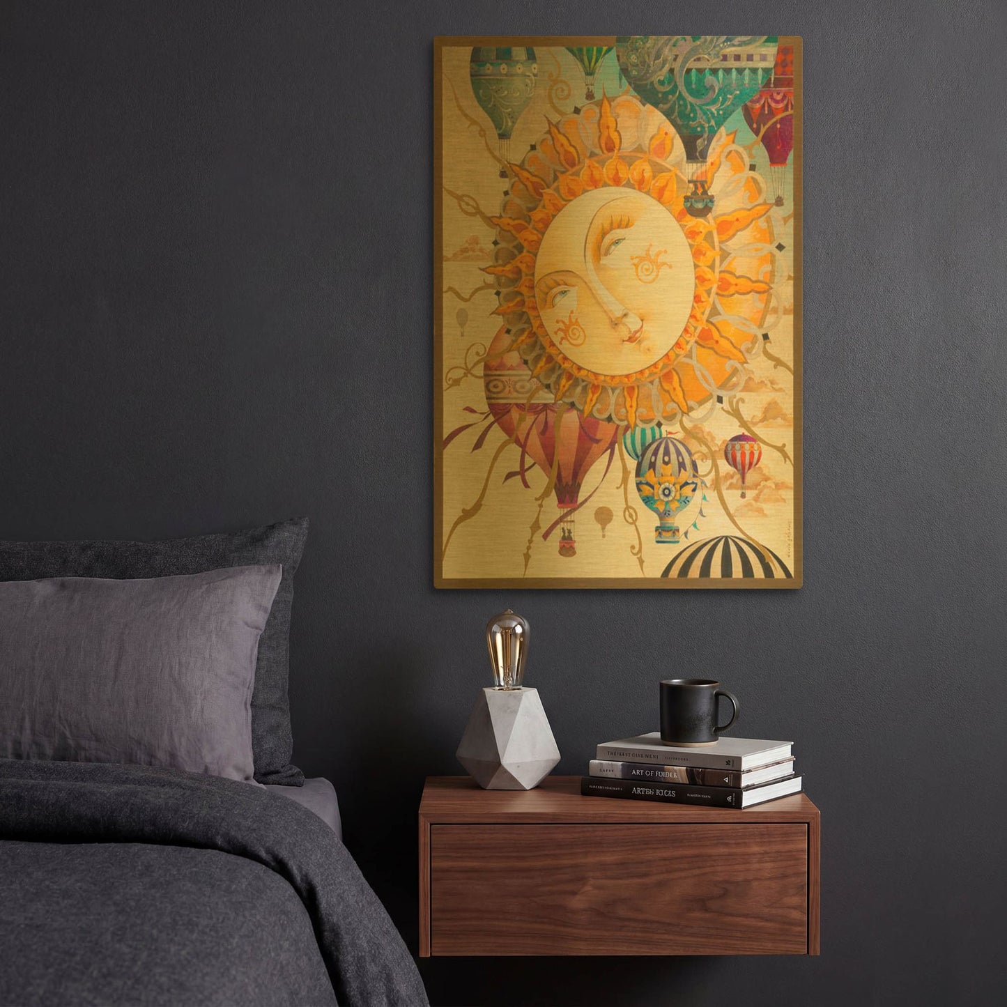 'Victorian Soaring' By David Galchutt Gold Metal Wall Art