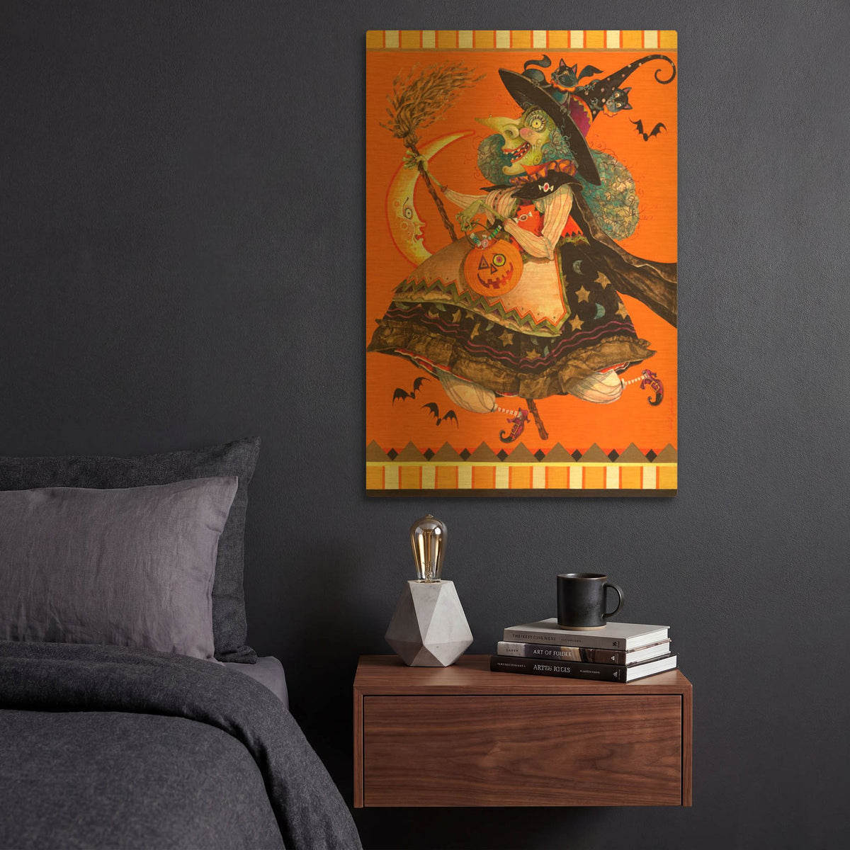 'Witch' By David Galchutt Gold Metal Wall Art