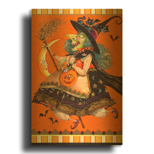 'Witch' By David Galchutt Gold Metal Wall Art