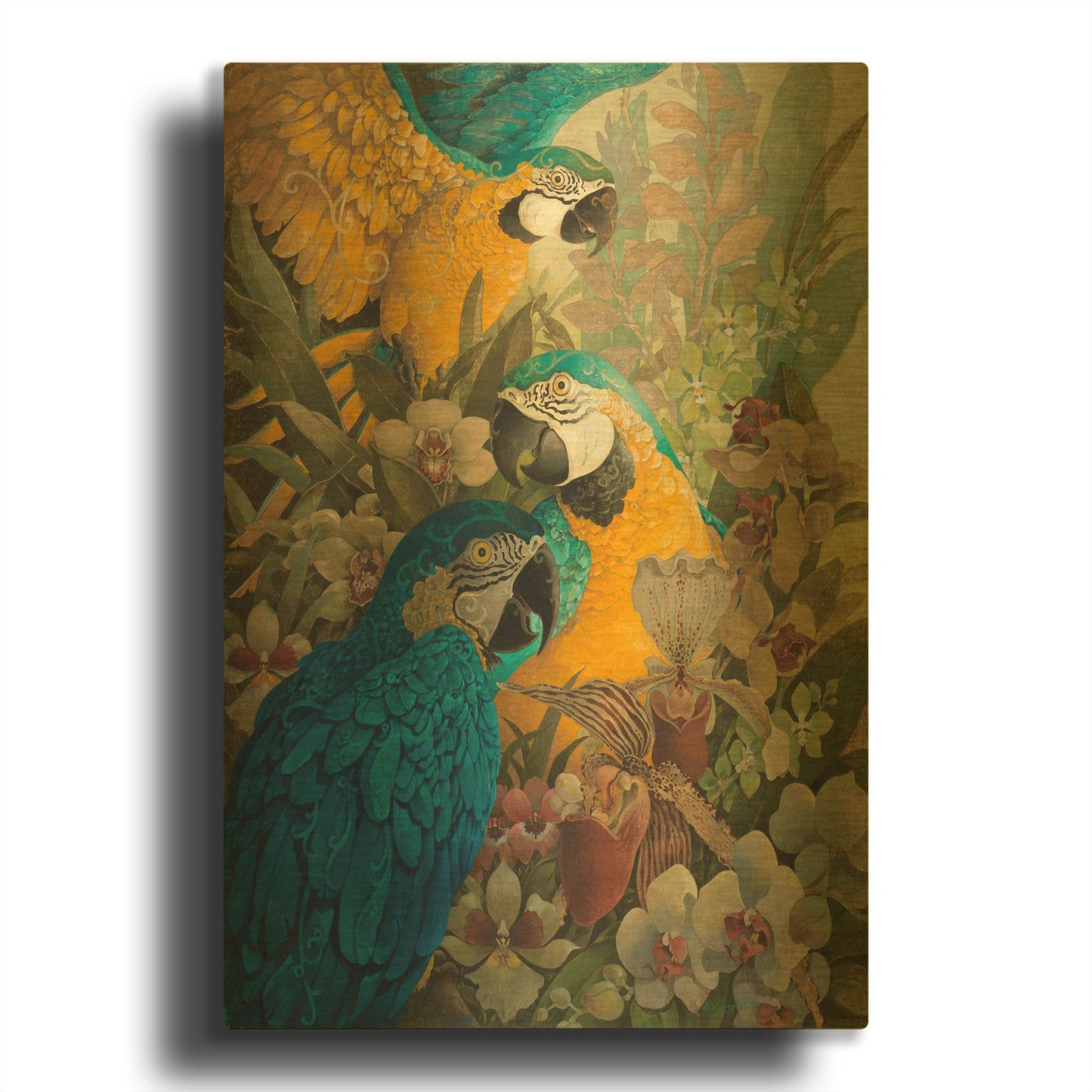 'Amazon' By David Galchutt Gold Metal Wall Art