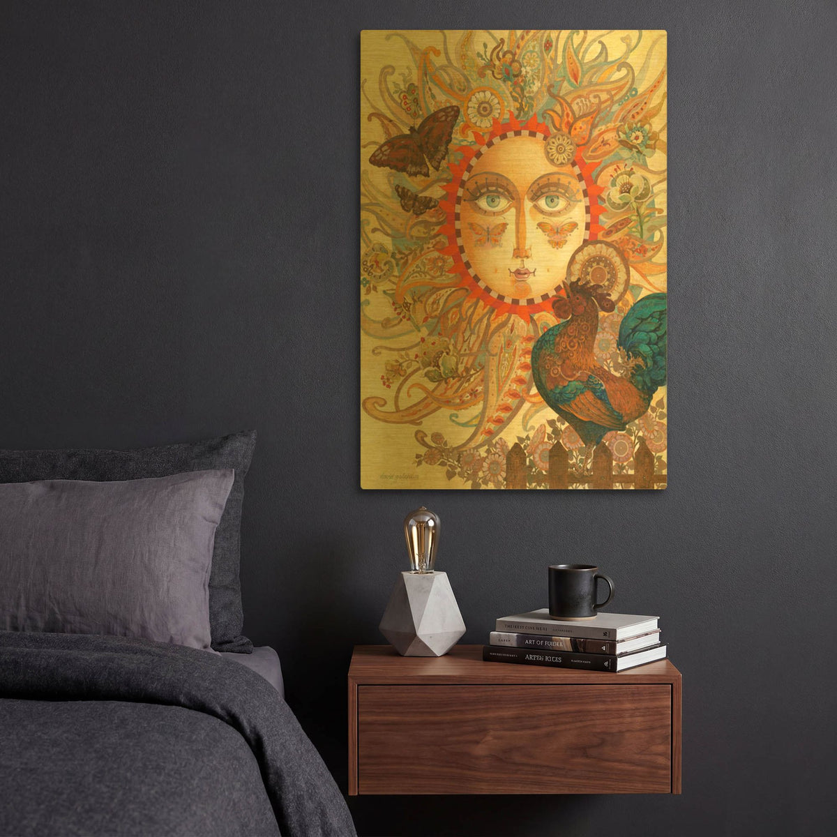 'The Funkadelic Dawn' By David Galchutt Gold Metal Wall Art