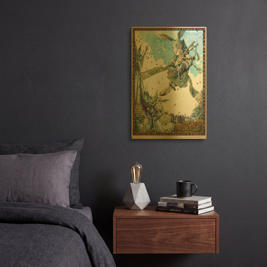 'Star Piper' By David Galchutt Gold Metal Wall Art