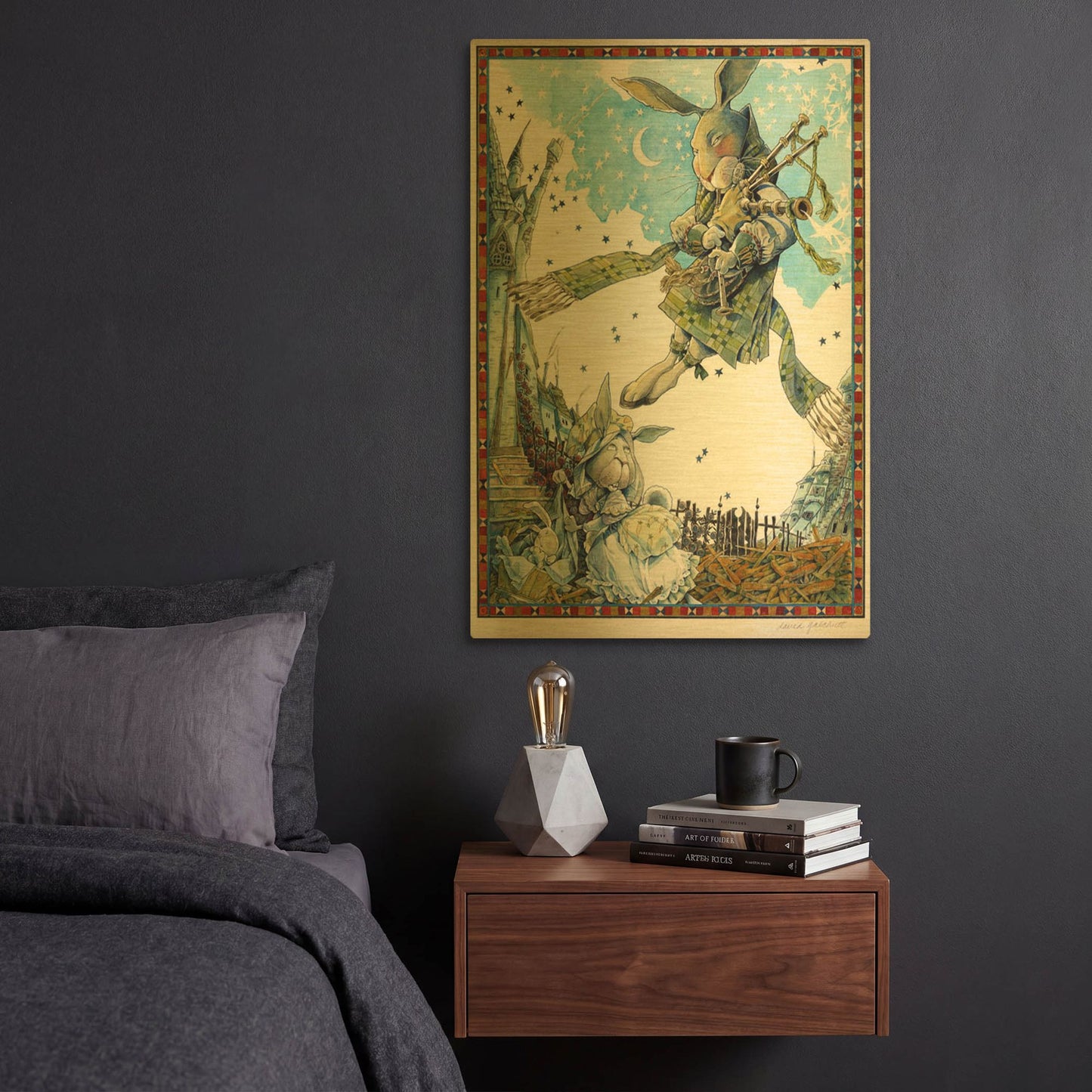 'Star Piper' By David Galchutt Gold Metal Wall Art