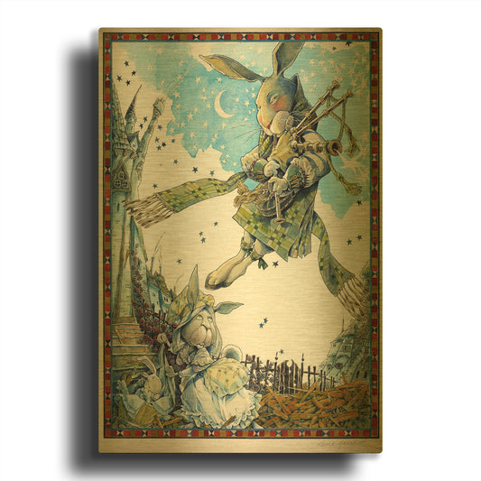'Star Piper' By David Galchutt Gold Metal Wall Art