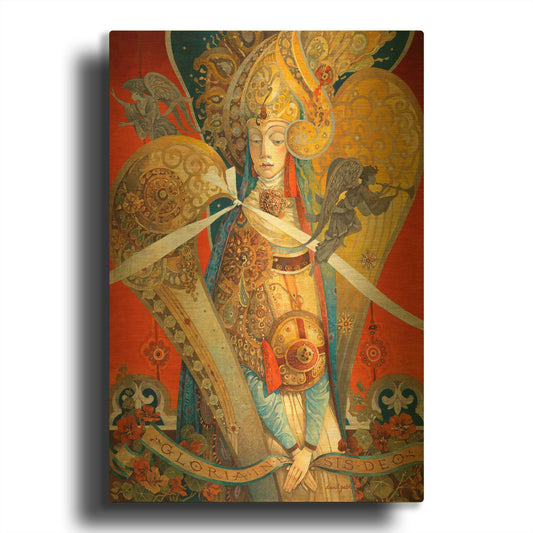 'Gloria in Excelsis Deo' By David Galchutt Gold Metal Wall Art