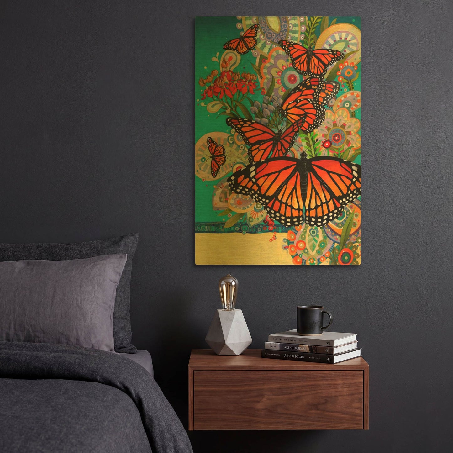 'Monarch Madness' By David Galchutt Gold Metal Wall Art