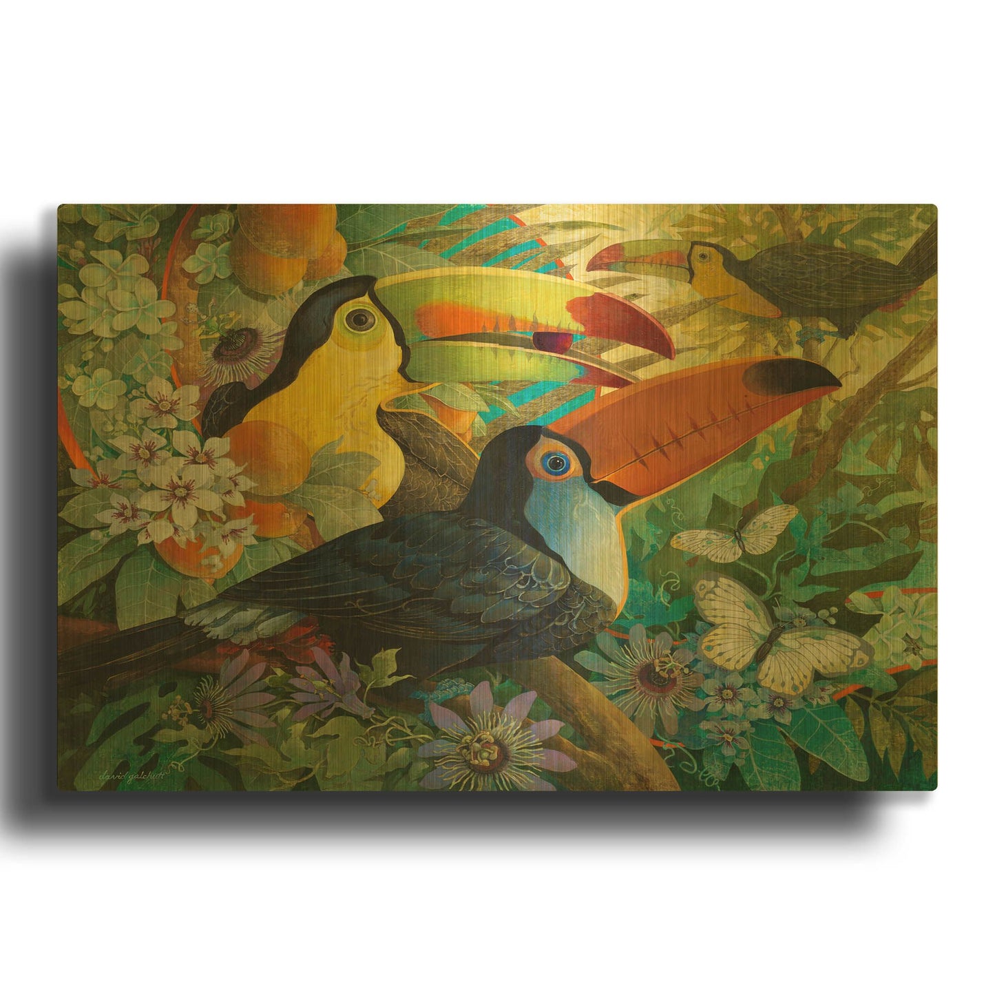 'Interlude' By David Galchutt Gold Metal Wall Art