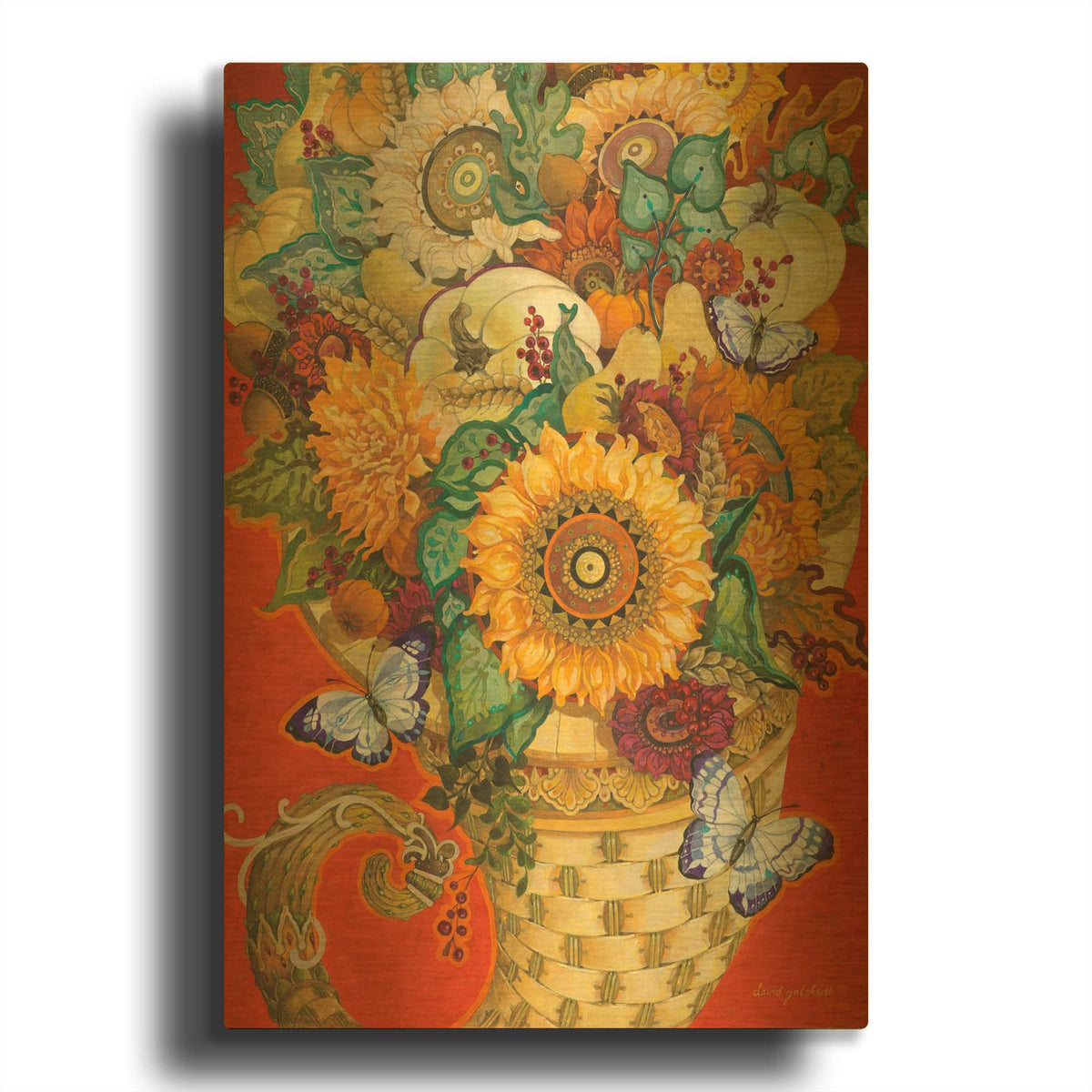 'Plenty' By David Galchutt Gold Metal Wall Art