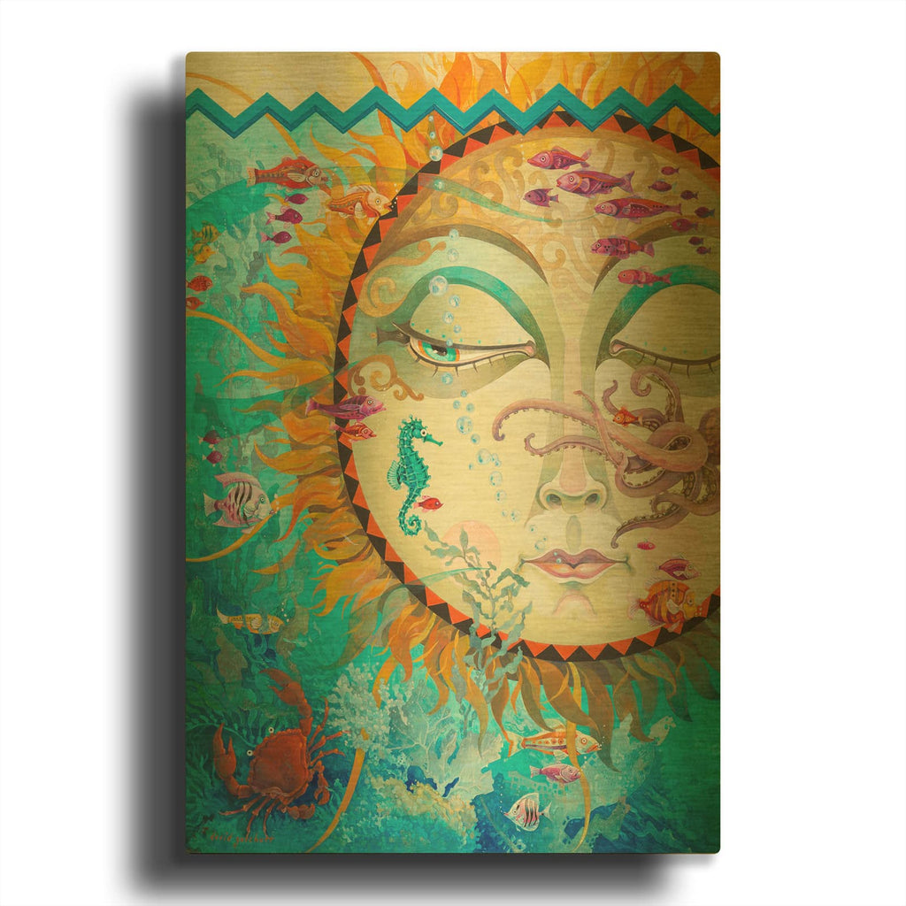 'Sunset' By David Galchutt Gold Metal Wall Art