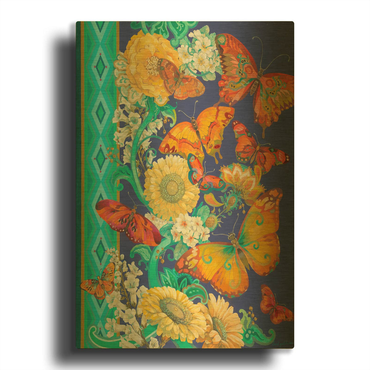 'Fancy Flight' By David Galchutt Gold Metal Wall Art