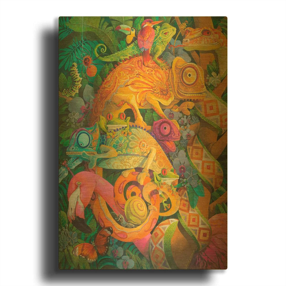 'Unlikely Pals' By David Galchutt Gold Metal Wall Art