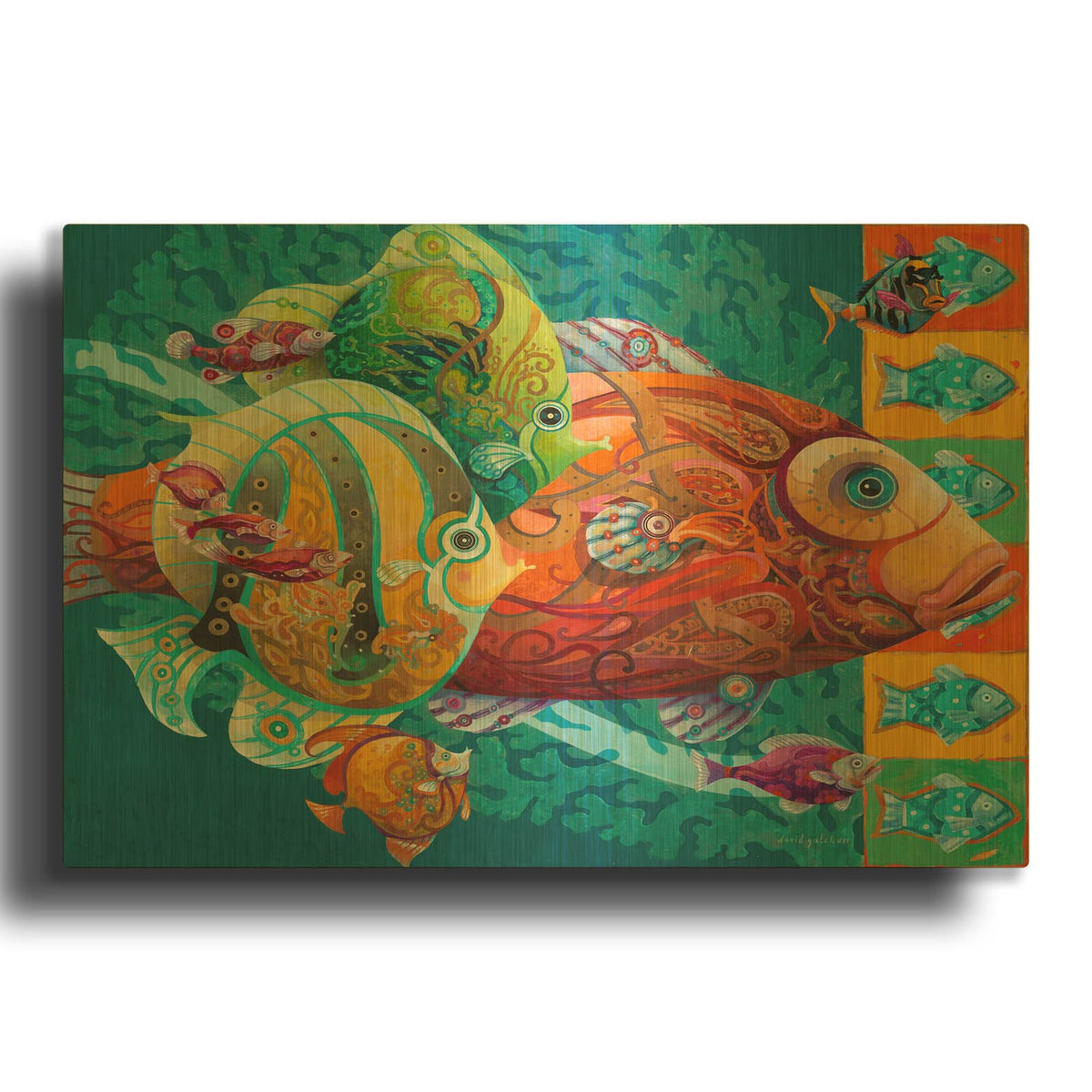 'The School' By David Galchutt Gold Metal Wall Art