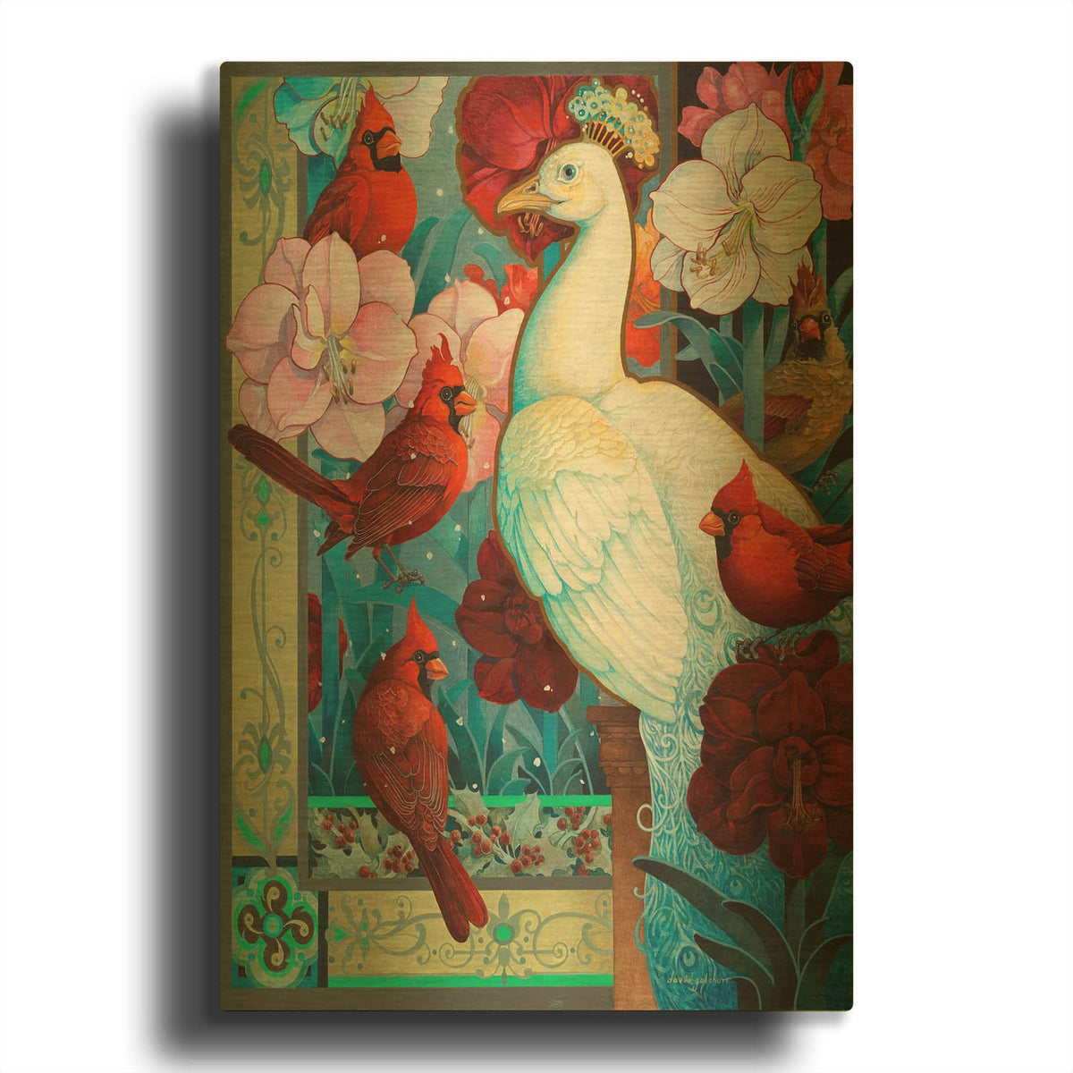'The Coming of Winter' By David Galchutt Gold Metal Wall Art