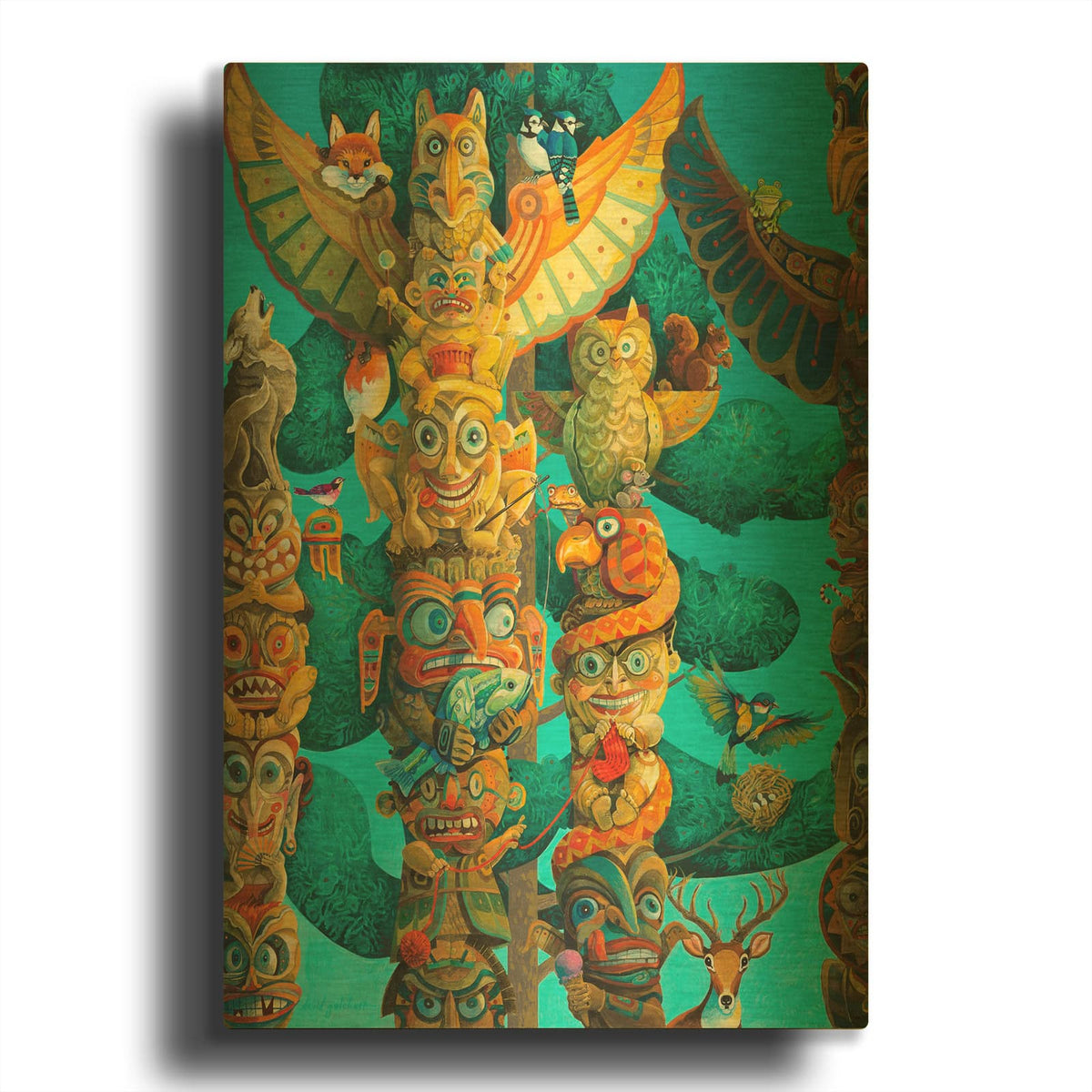 'Whimsy Poles' By David Galchutt Gold Metal Wall Art