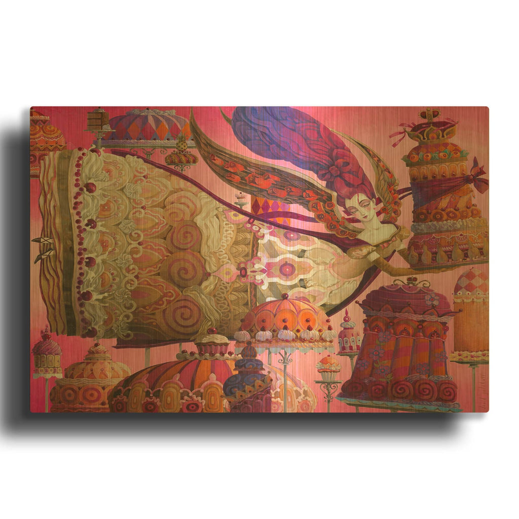 'Divine Catering' By David Galchutt Gold Metal Wall Art
