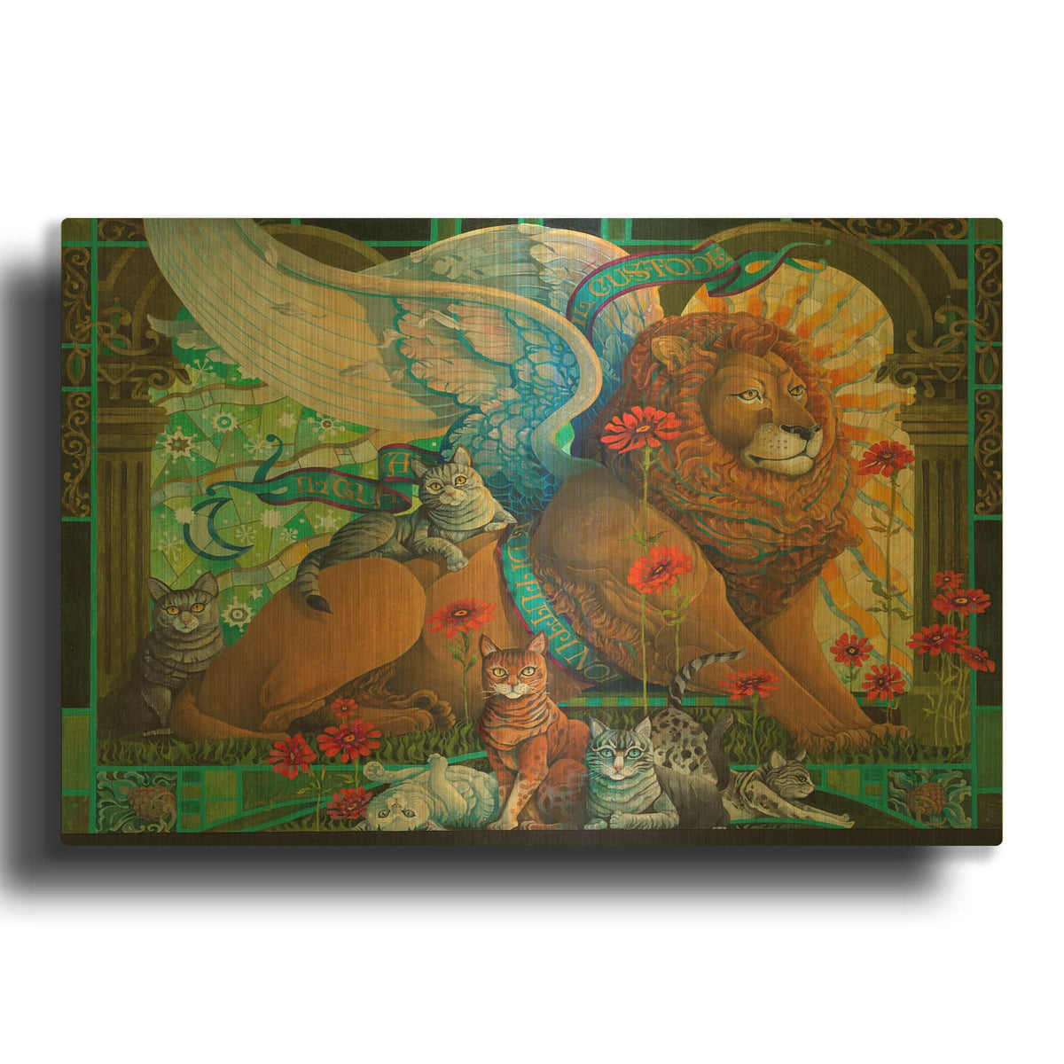 'The Protector' By David Galchutt Gold Metal Wall Art