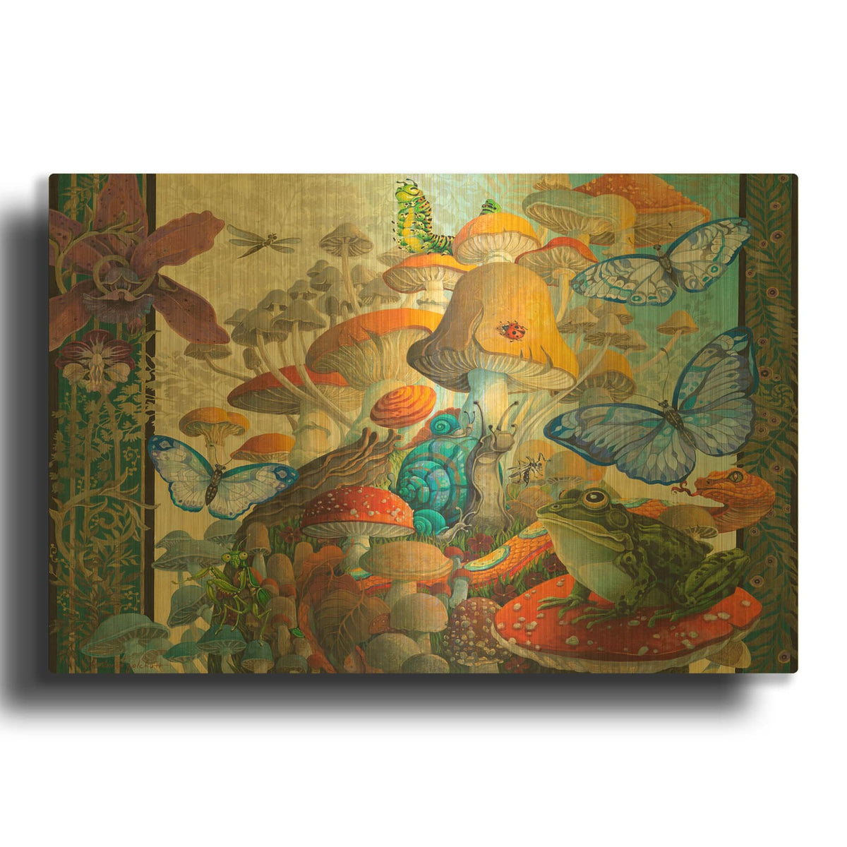'Micro Dramas' By David Galchutt Gold Metal Wall Art