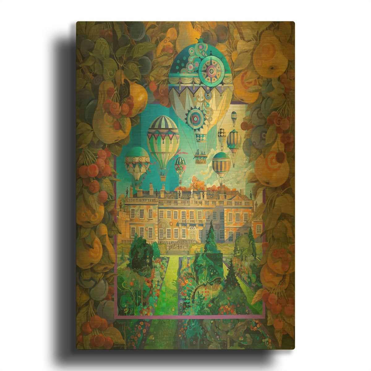 'Soaring Over England' By David Galchutt Gold Metal Wall Art