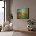 'Cali - HWY 1 Marine Fog' By AKG Gold Metal Wall Art