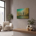 'Chicago Clouds' By AKG Gold Metal Wall Art