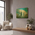 'North Beach Afternoon' By AKG Gold Metal Wall Art