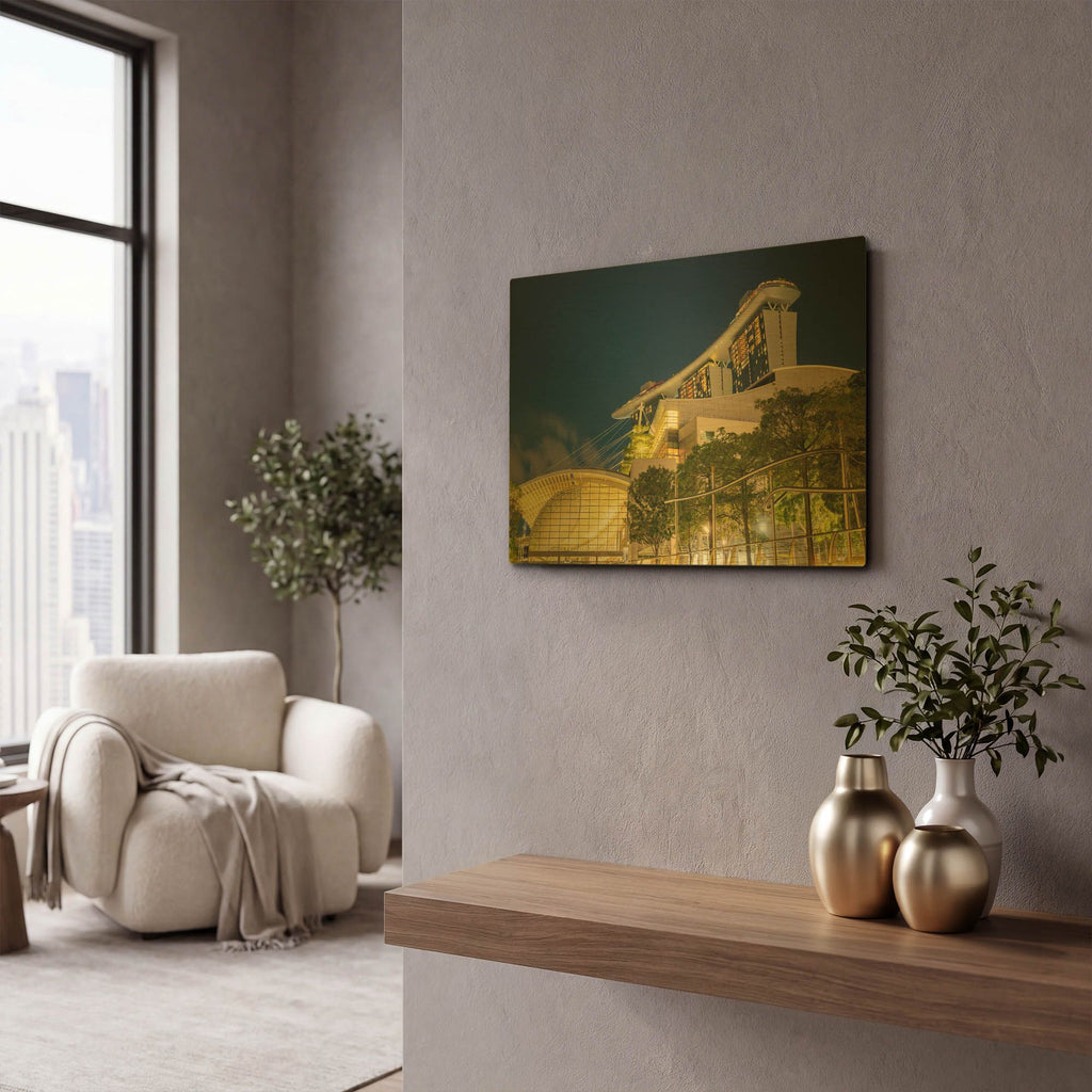 'Singapour' By AKG Gold Metal Wall Art