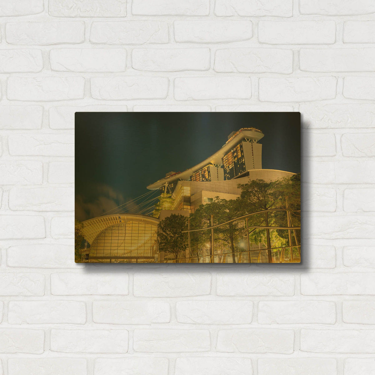 'Singapour' By AKG Gold Metal Wall Art