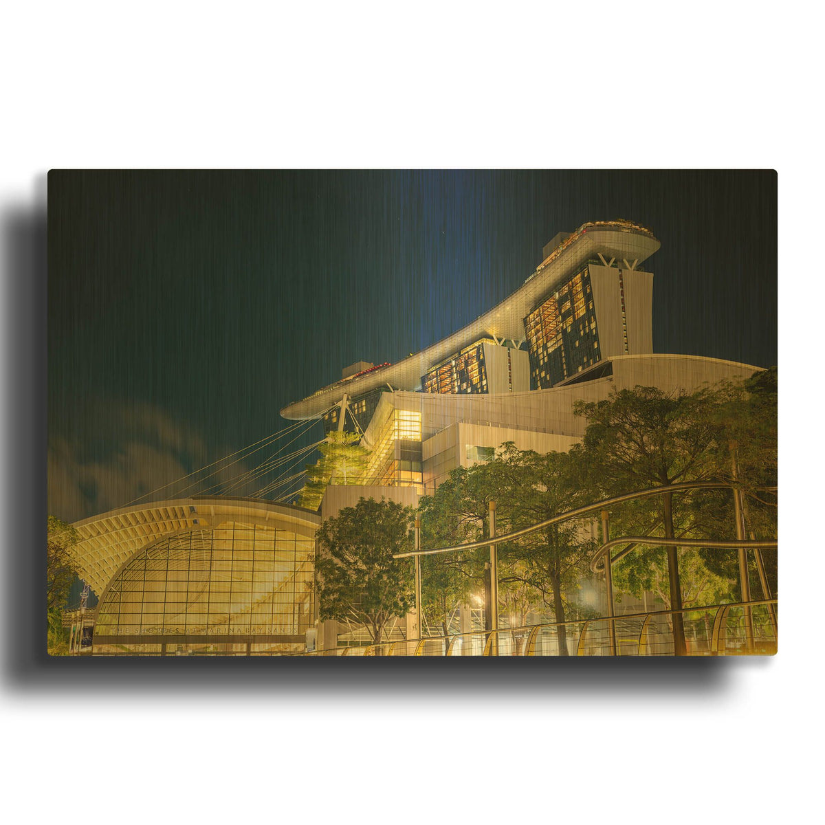 'Singapour' By AKG Gold Metal Wall Art