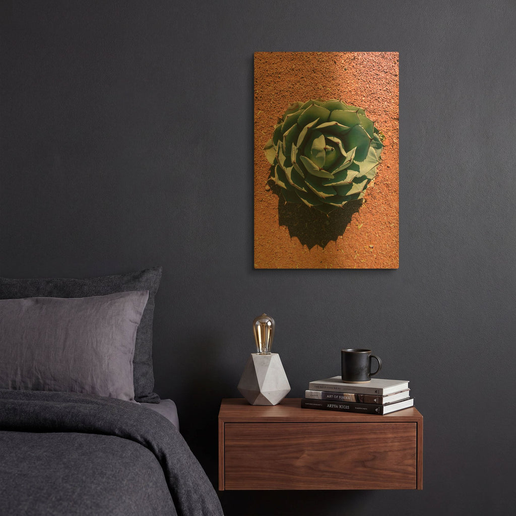 'Utah - Cactus 3' By AKG Gold Metal Wall Art
