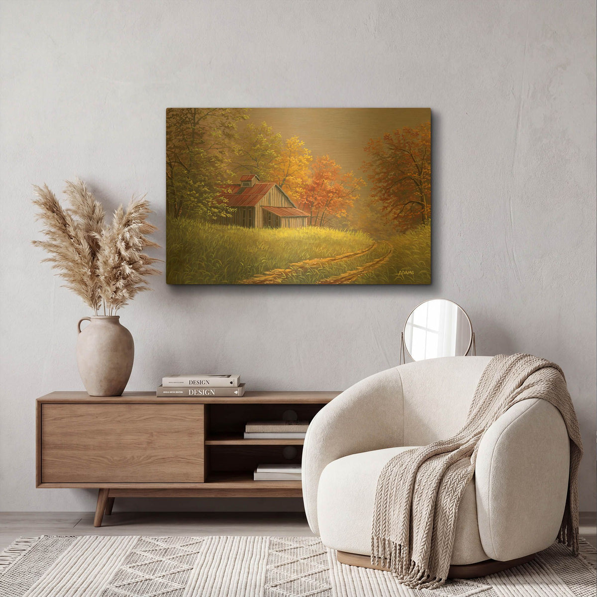 'Autumn Hues' By Gary Adams Gold Metal Wall Art