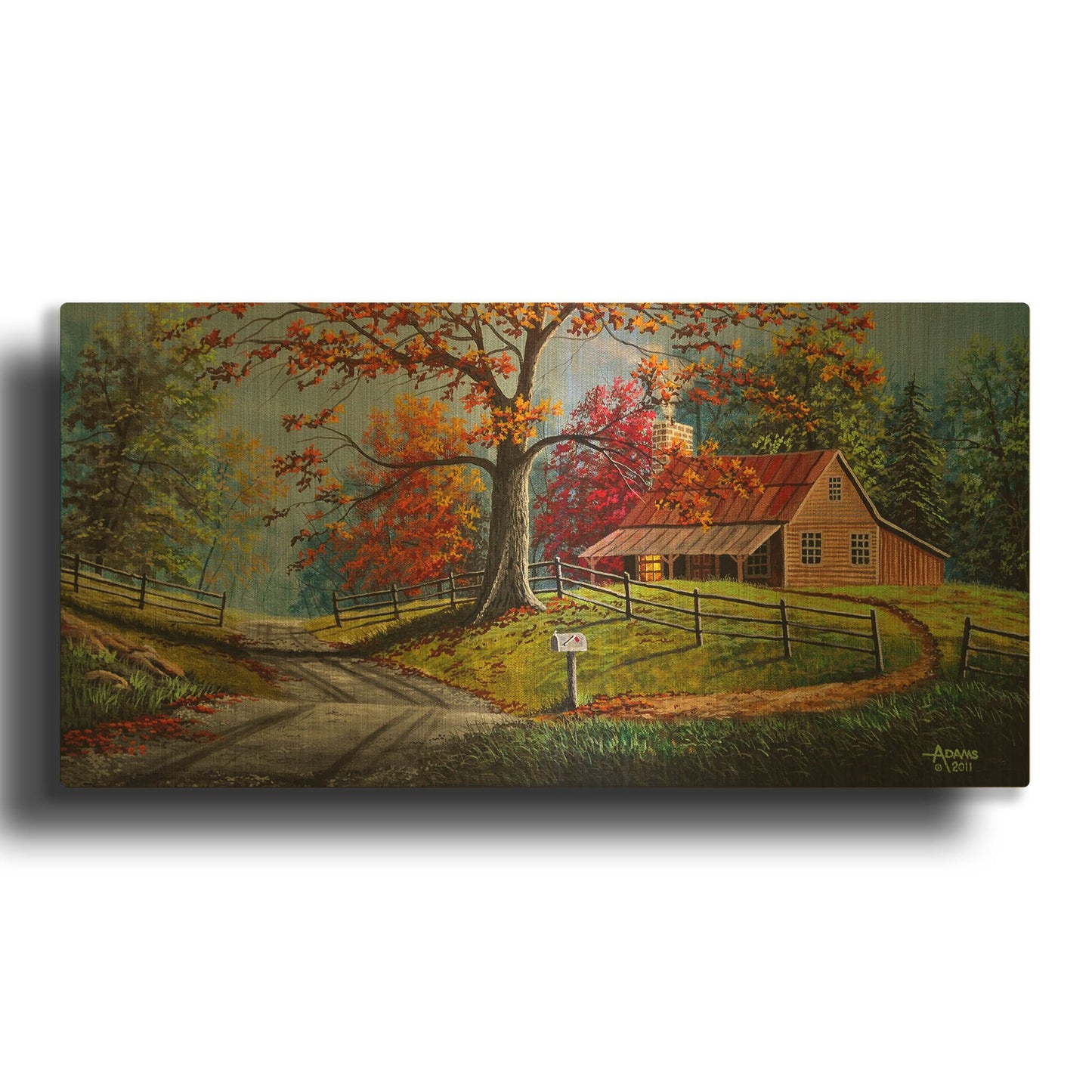 'Country Life' By Gary Adams Gold Metal Wall Art
