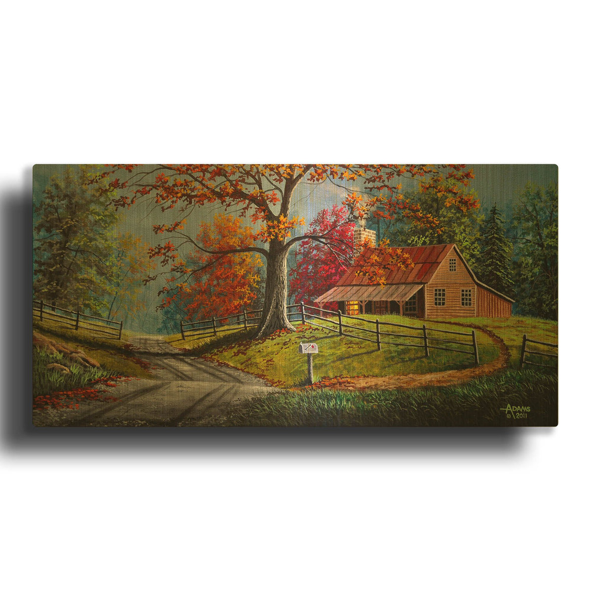 'Country Life' By Gary Adams Gold Metal Wall Art