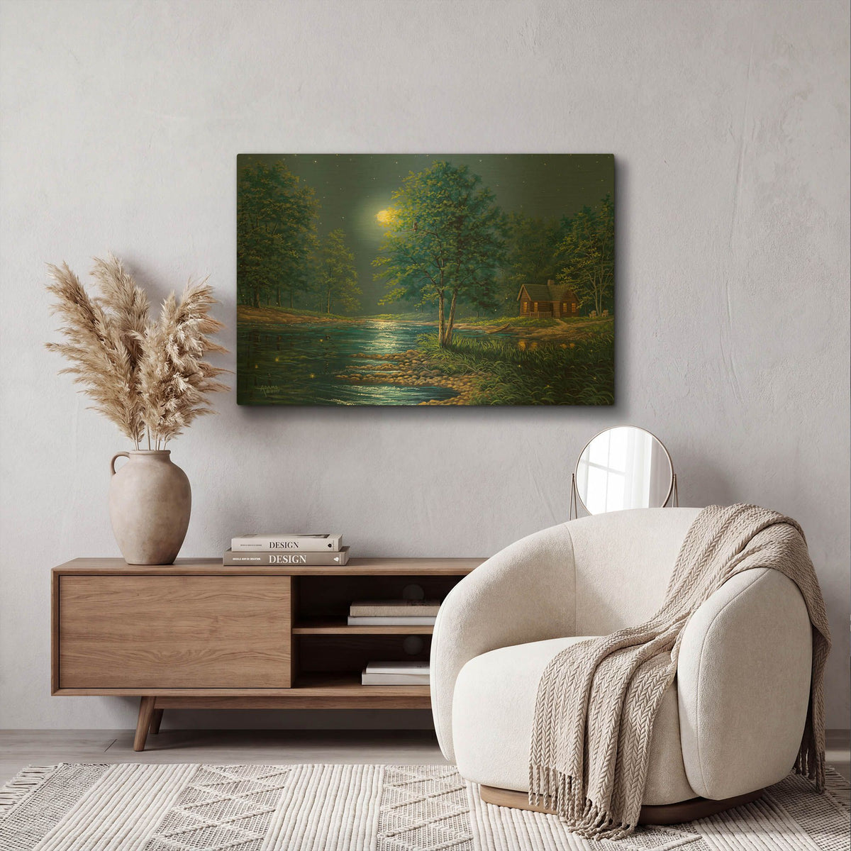'Embraced By Moonlight' By Gary Adams Gold Metal Wall Art