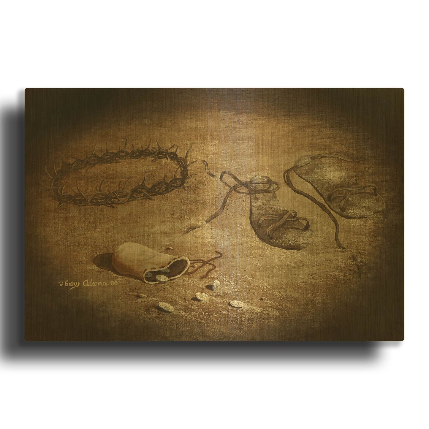'Greater Love' By Gary Adams Gold Metal Wall Art