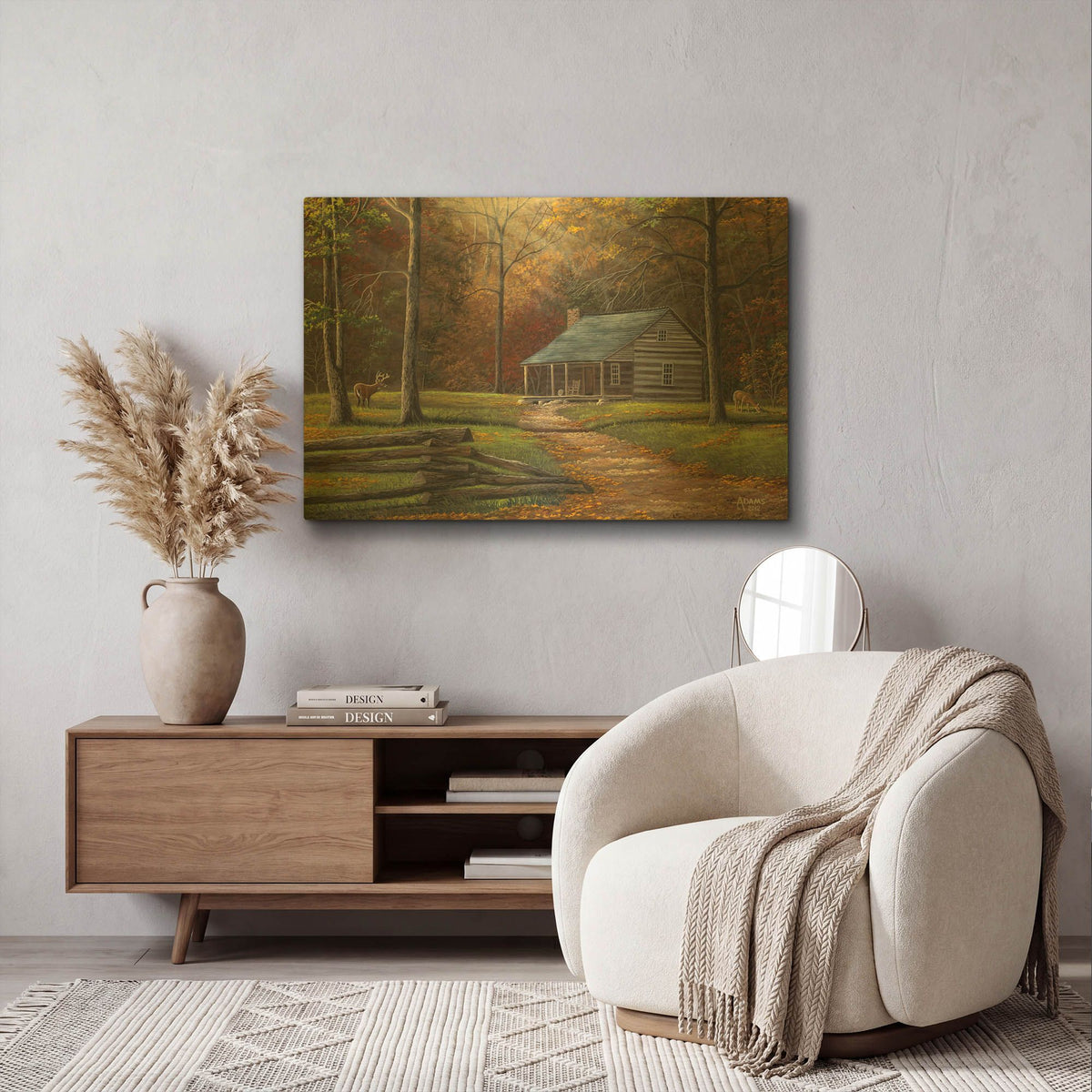 'Old Home Place' By Gary Adams Gold Metal Wall Art