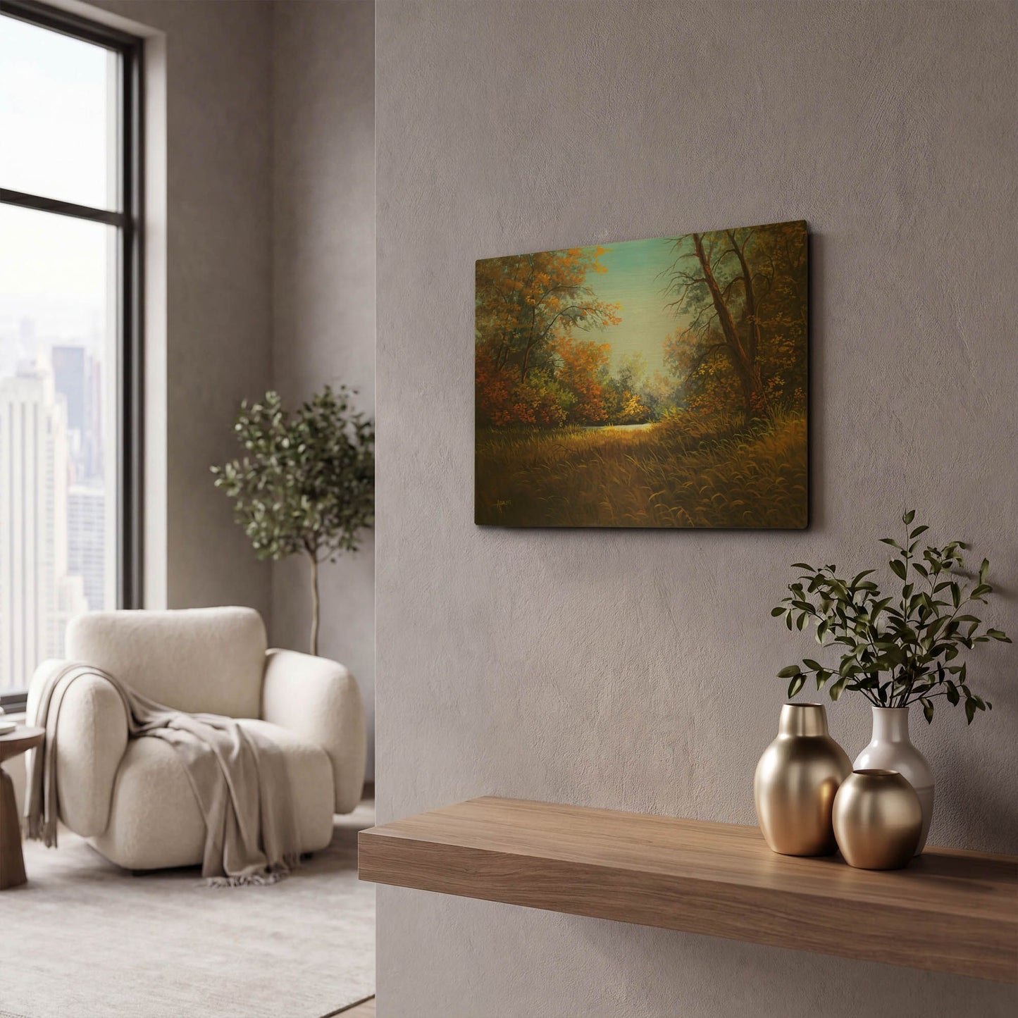 'Secret Place' By Gary Adams Gold Metal Wall Art